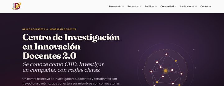 Portada del Centro de Investigación en Innovación Docentes 2.0