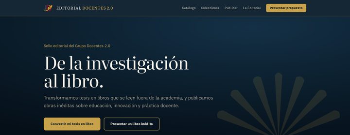 Portada de la Editorial Docentes 2.0